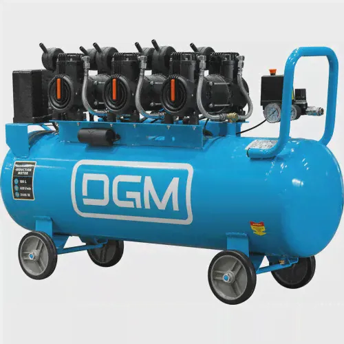 Компрессор воздушный безмасляный DGM AC-6100LD (450 л/мин, 8 атм, коаксиальный, электр. блок упр, ресив. 100 л, 230 В, 2,4 кВт) (DG2720-3)