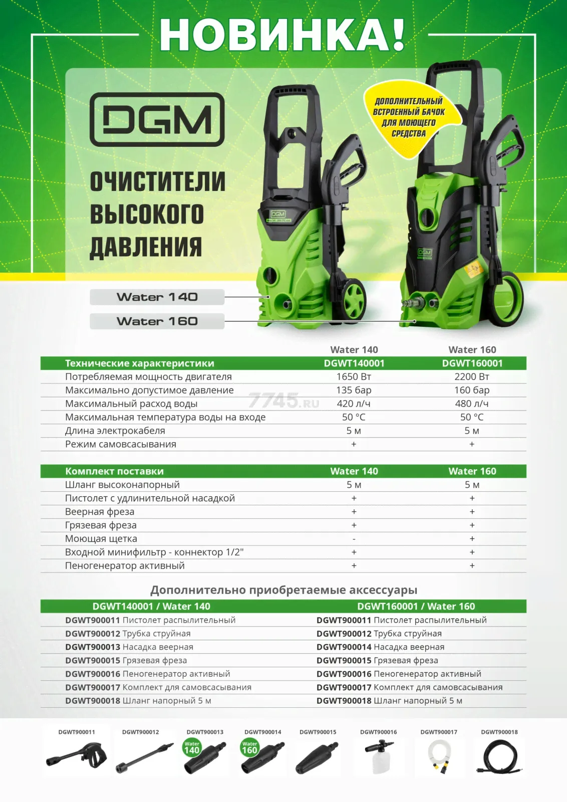 Мойка высокого давления DGM Water 160 (DGWT160001)-4