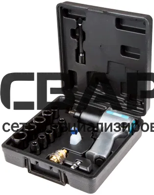 DGM Пневмогайковерт 1/2" DTW-7010 с лубрикатором и головками